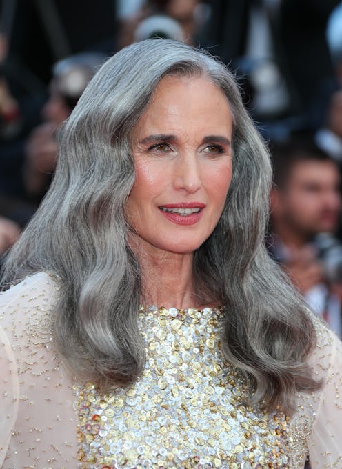 Andie MacDowell gray hair
