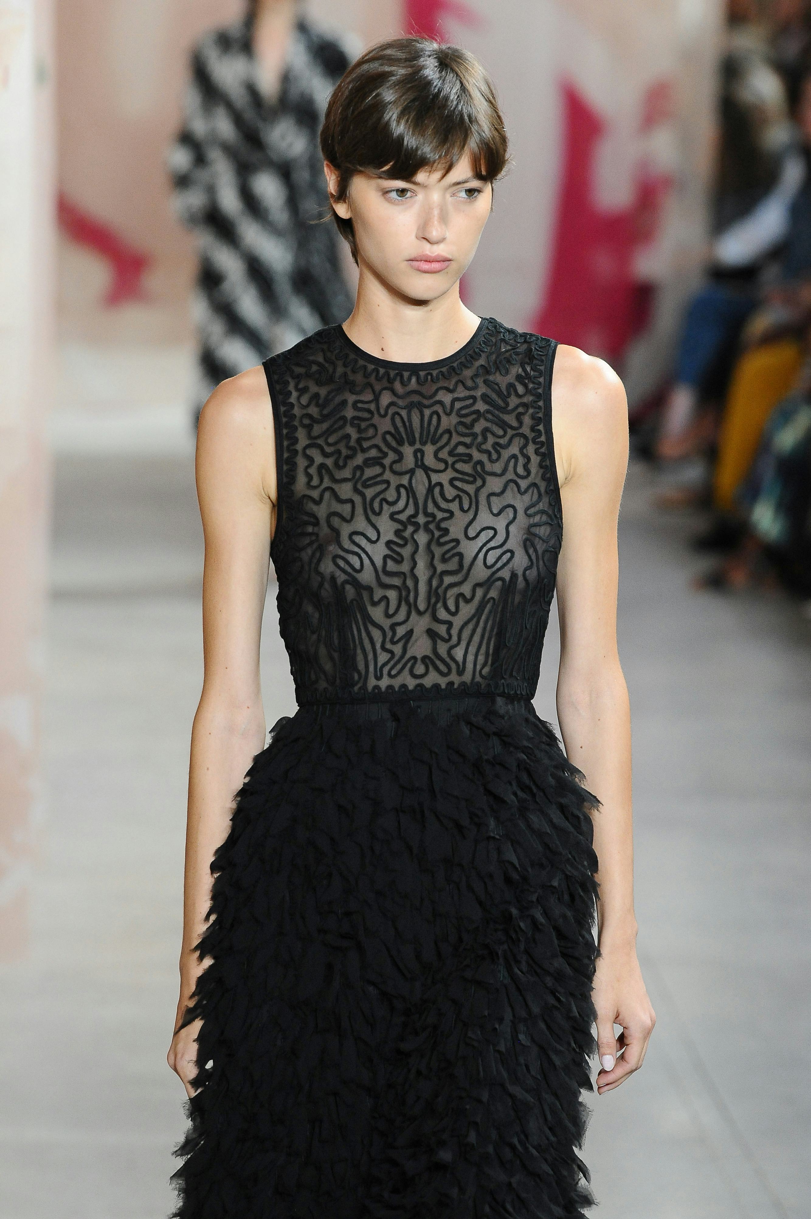 A model walks the runway at the Ulla Johnson show during September 2024 New York Fashion Week on Sep&hellip;