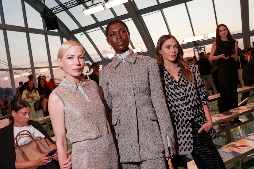 Michelle Williams, Jodie Turner-Smith and Elizabeth Olsen at Tory Burch RTW Spring 2025 held at Skyl...