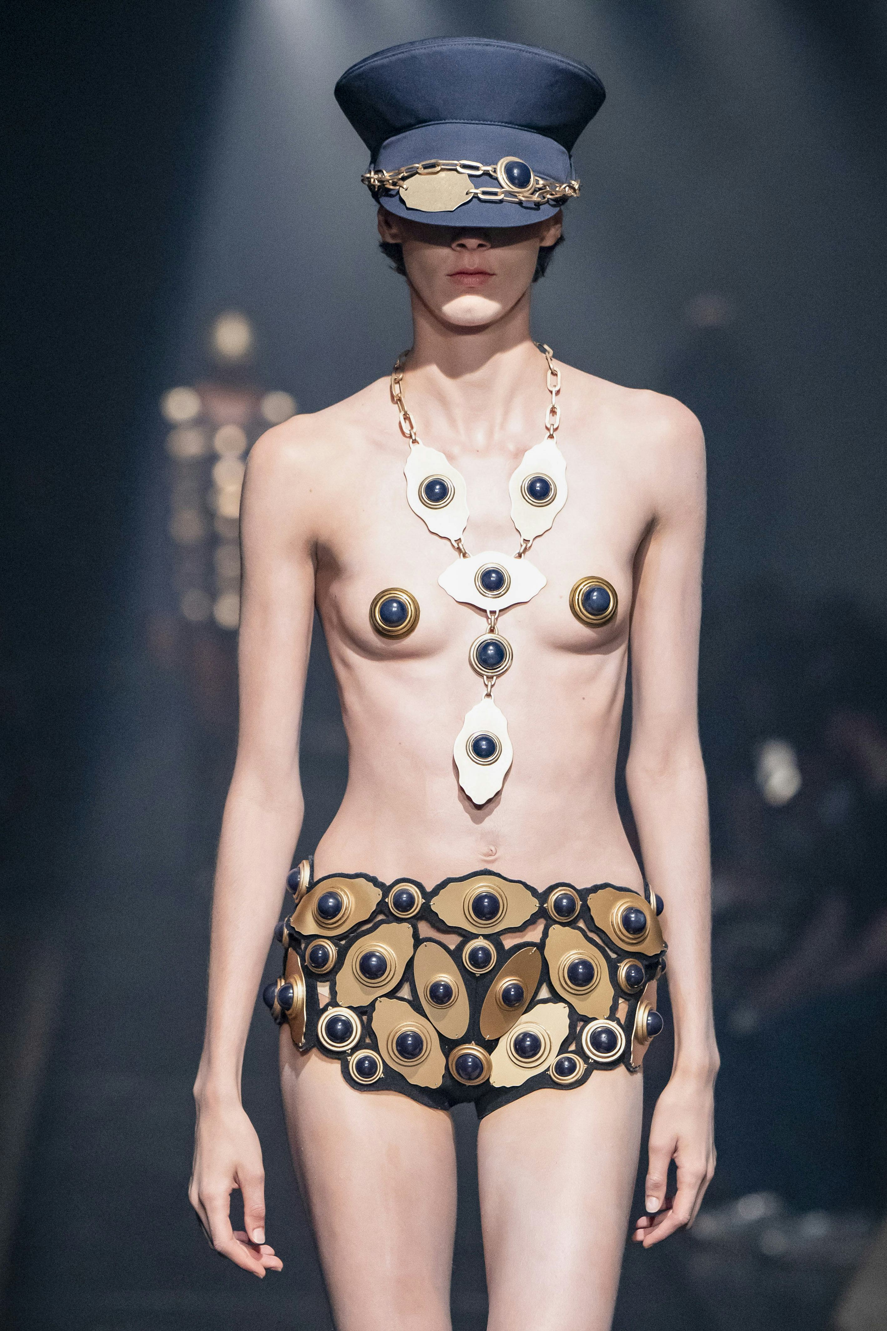 A model walks the runway during the Area Ready to Wear Spring/Summer 2025 fashion show as part of th&hellip;