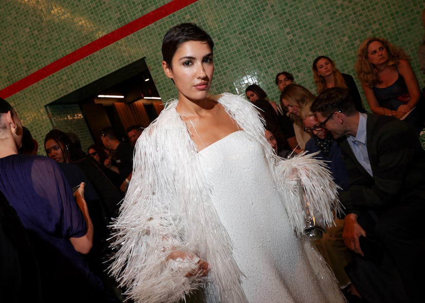 Patricia Manfield at Tory Burch RTW Spring 2025 held at Skylight at The Refinery as part of New York...