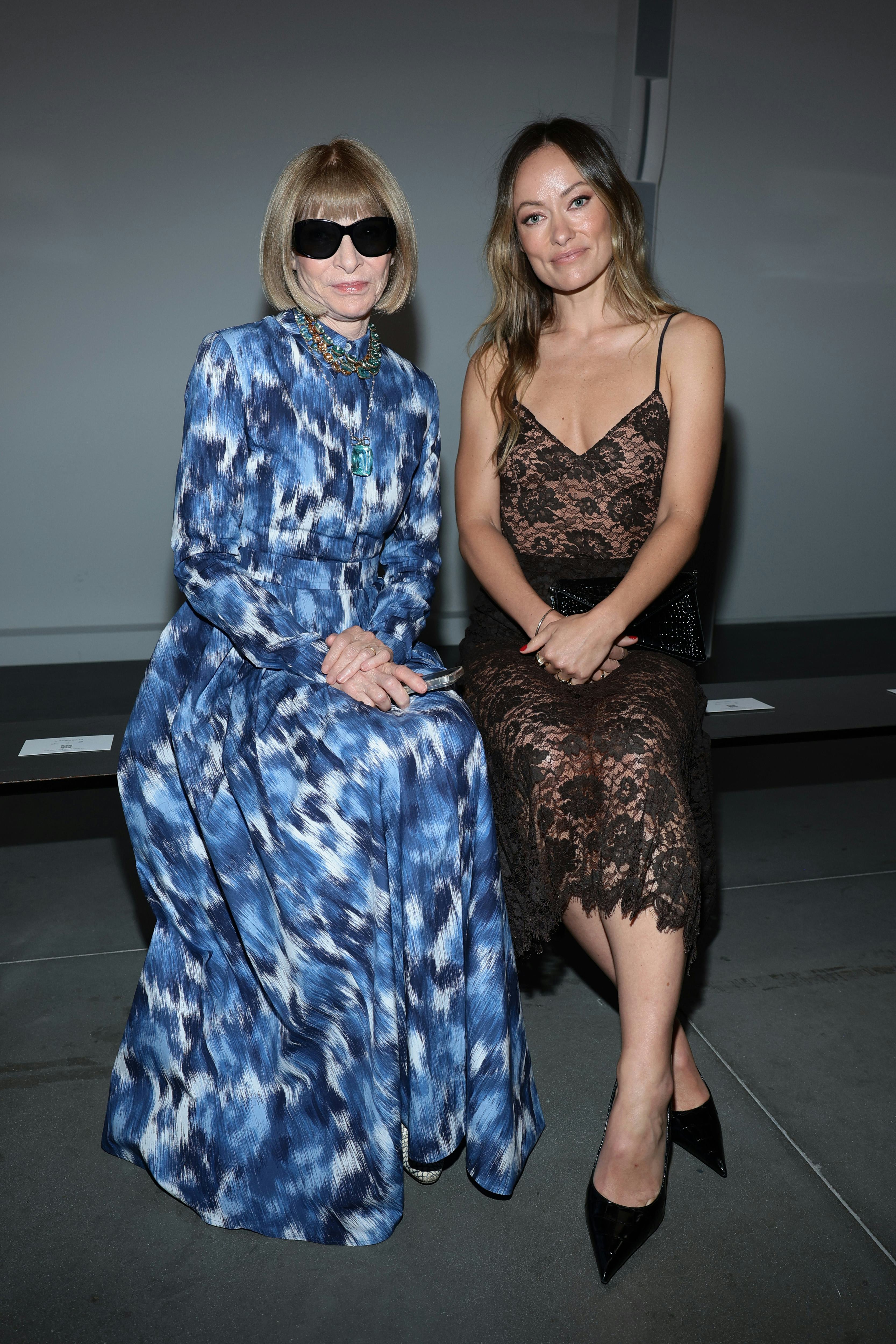NEW YORK, NEW YORK - SEPTEMBER 10: Anna Wintour and Olivia Wilde attend the Michael Kors Collection &hellip;