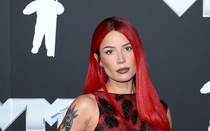 ELMONT, NEW YORK - SEPTEMBER 11: Halsey attends the 2024 MTV Video Music Awards at UBS Arena on Sept...