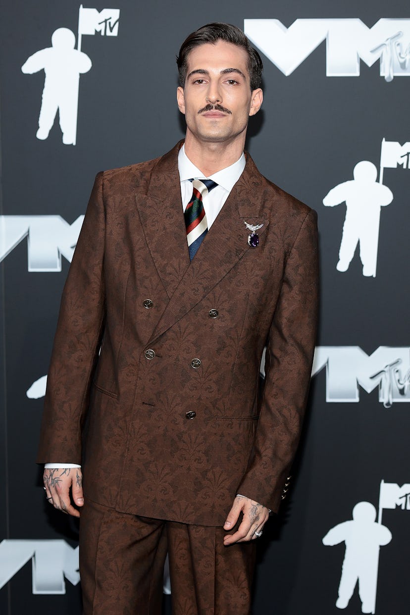 ELMONT, NEW YORK - SEPTEMBER 11: Damiano David attends the 2024 MTV Video Music Awards at UBS Arena ...