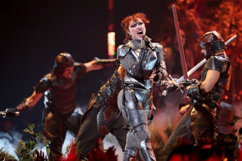 Chappell Roan performs onstage at the 2024 MTV Video Music Awards held at UBS Arena September 11, 20…