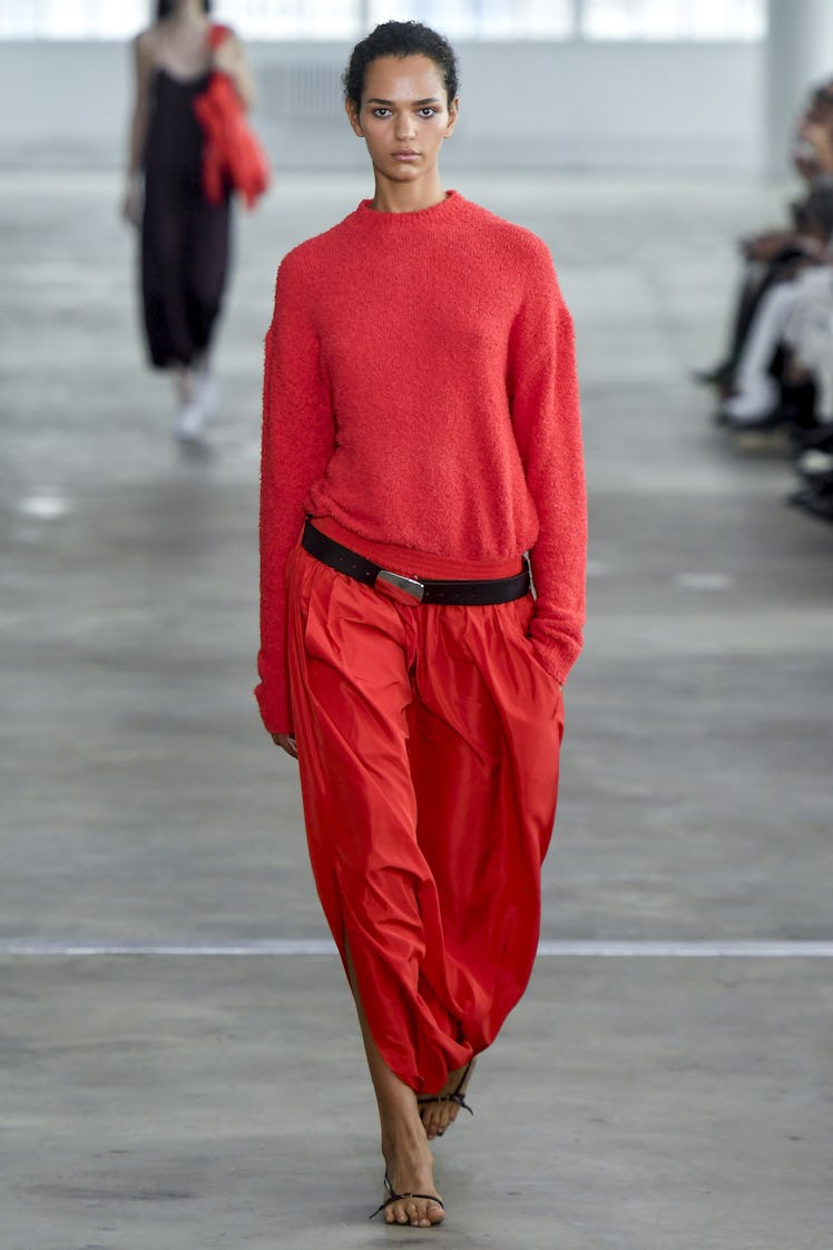 NEW YORK, USA - SEPTEMBER 07: A model walks the runway during the Tibi Ready to Wear Spring/Summer 2...