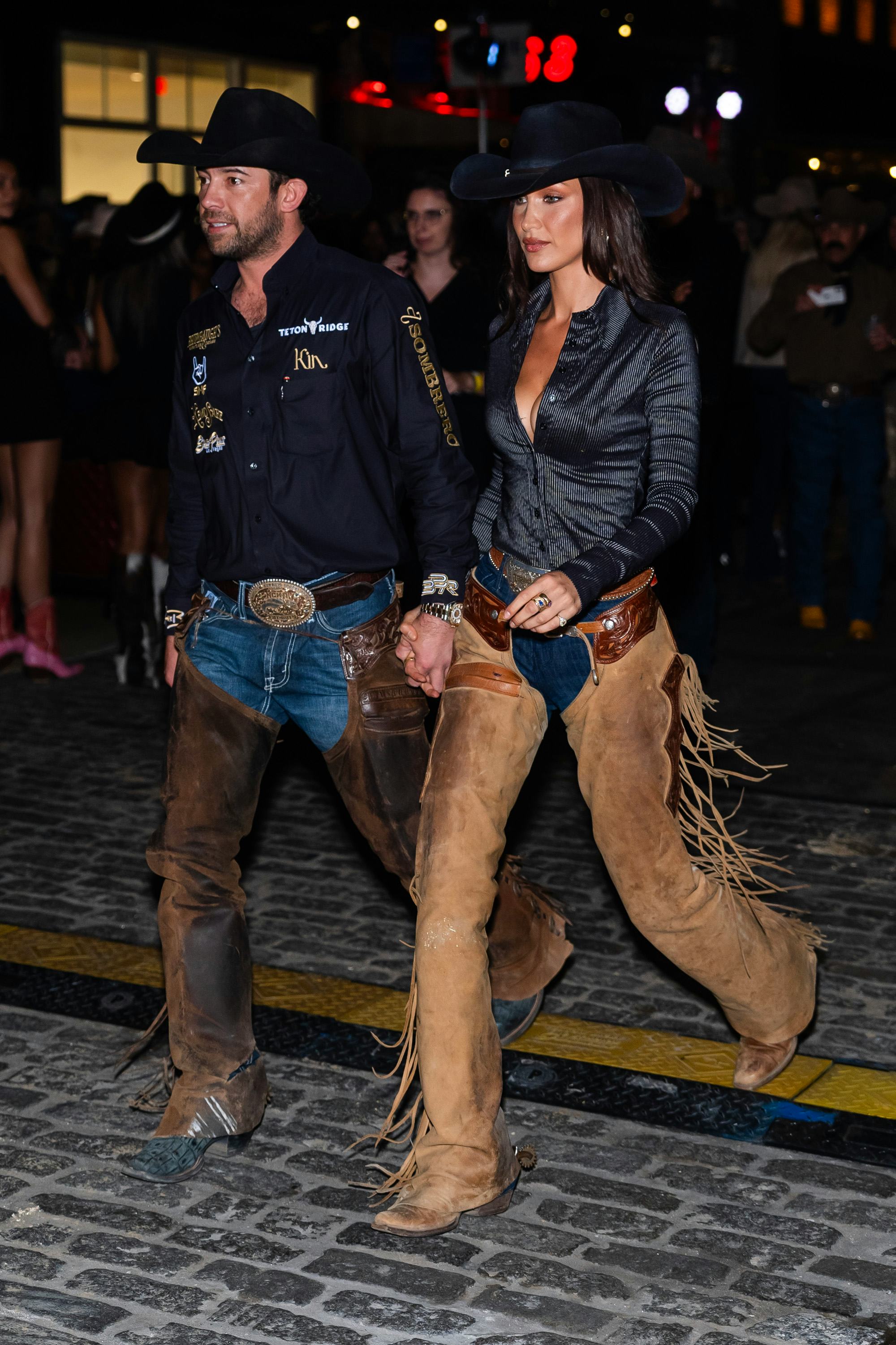 Bella Hadid wore 4 cowboycore looks in 2 days.