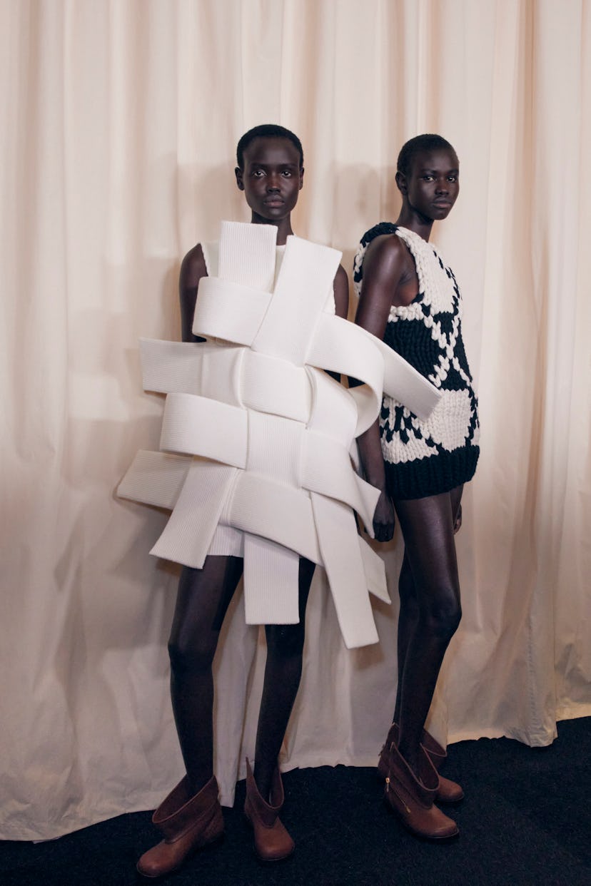 Backstage at JW Anderson RTW Spring 2025 as part of London Ready to Wear on September 15, 2024 in Lo...