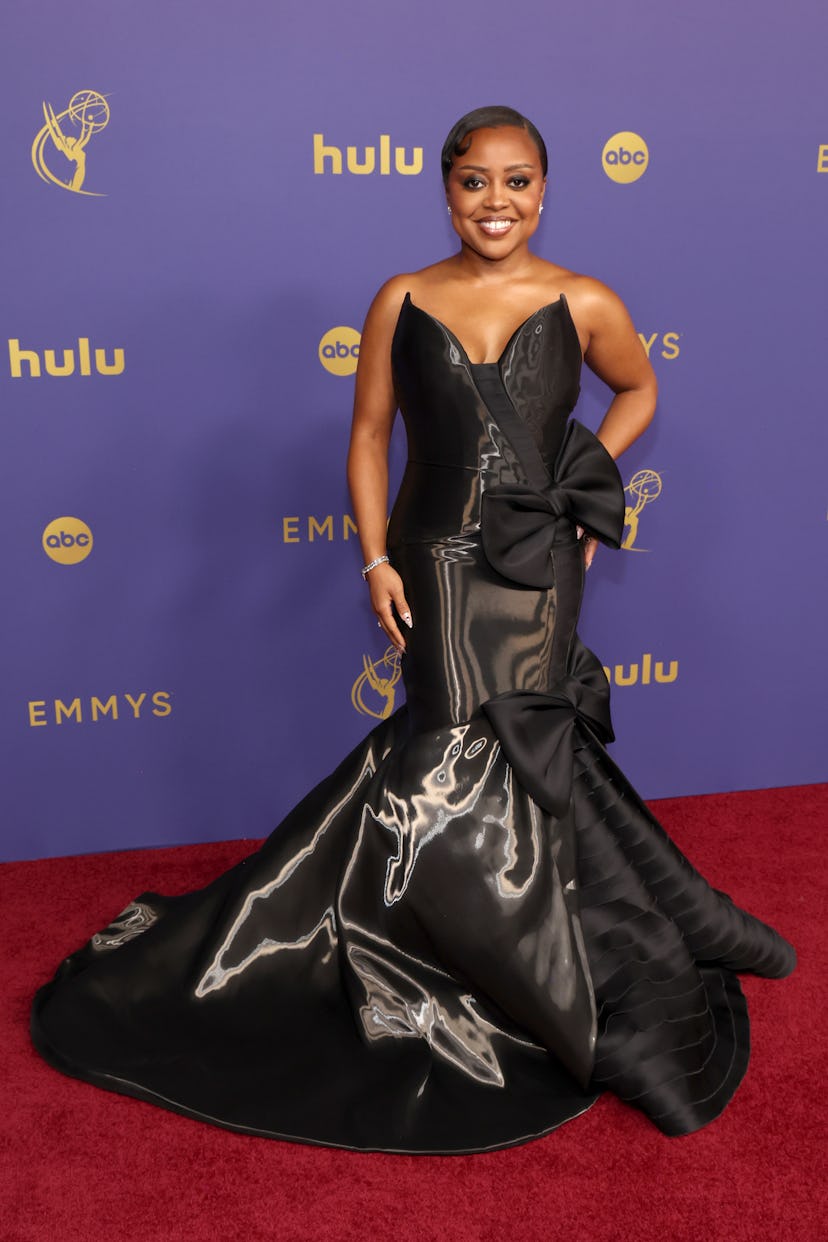 Quinta Brunson attends the 76th Primetime Emmy Awards at Peacock Theater on September 15, 2024 in Lo...