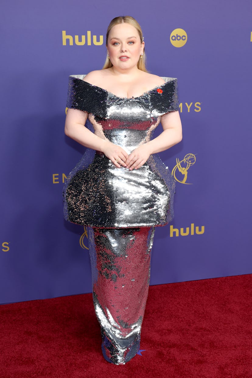 Nicola Coughlan attends the 76th Primetime Emmy Awards at Peacock Theater on September 15, 2024 in L...