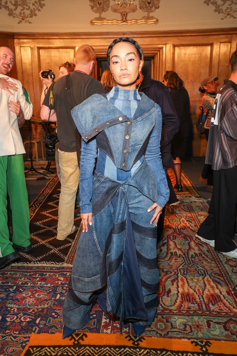 LONDON, ENGLAND - SEPTEMBER 14: Leigh-Anne Pinnock attends the Ahluwalia show during London Fashion ...