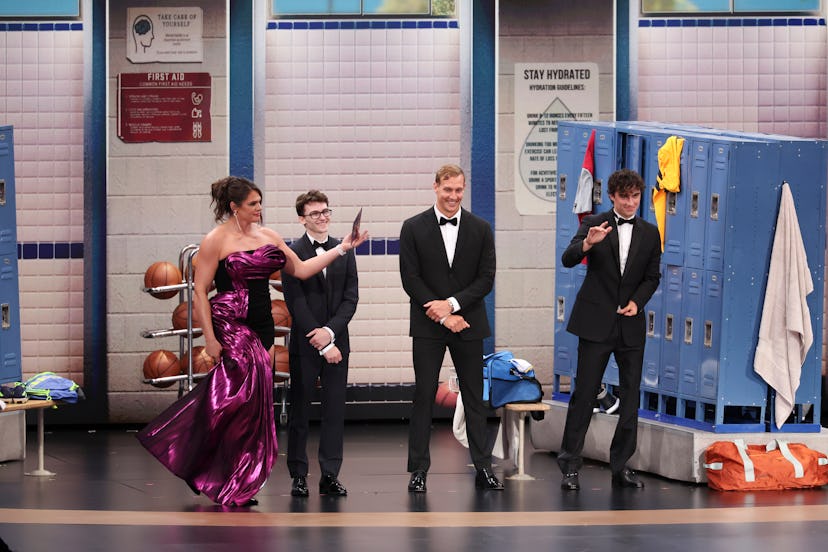 Ilona Maher, Stephen Nedoroscik, Caeleb Dressel and Ezra Frech at the 2024 Emmys.