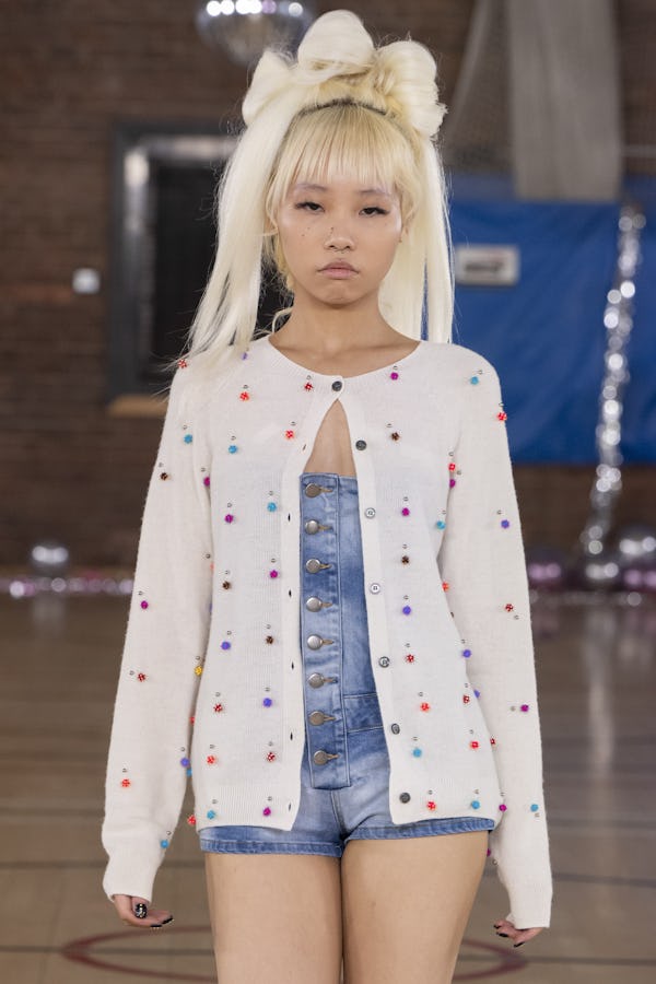 Doll-like hairdos were spotted at Sinead Gorey.