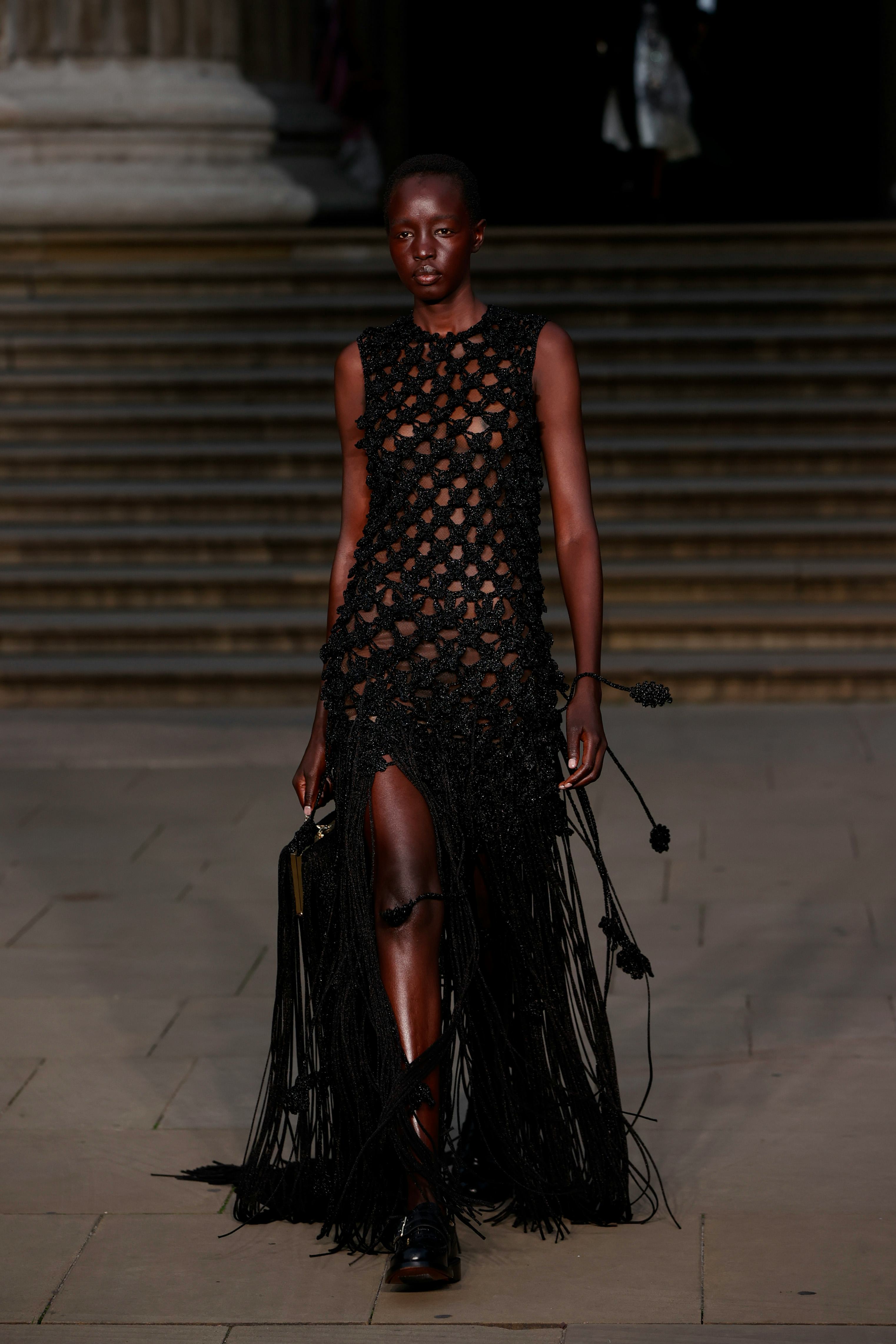 A model walks the runway at the Erdem show during London Fashion Week September 2024 at The British &hellip;