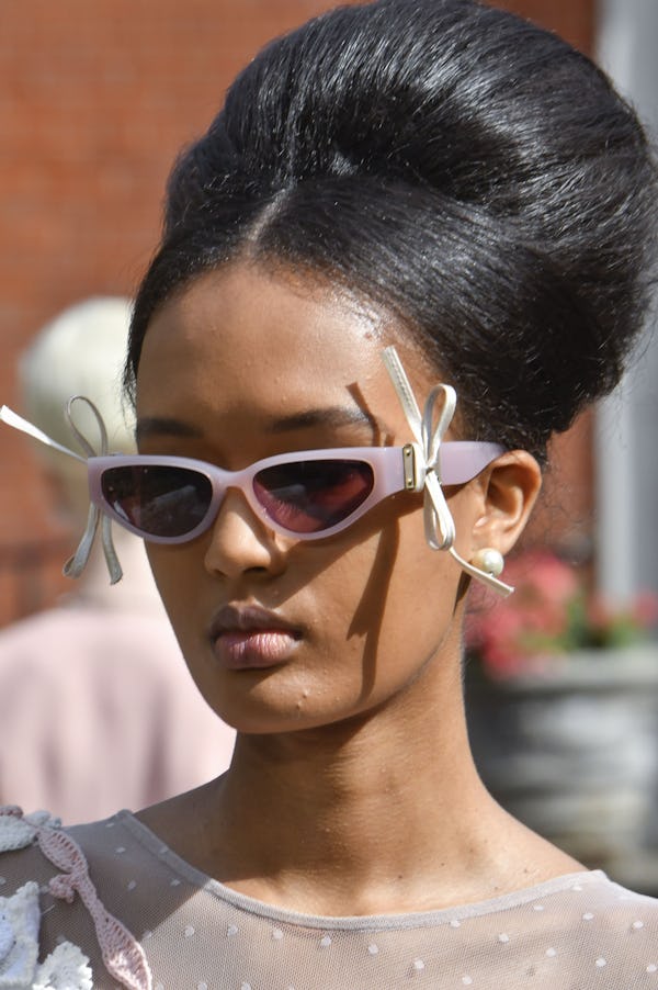 Beehive updos were spotted at Bora Aksu.