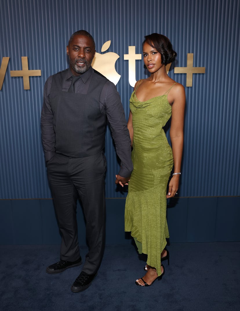 Idris Elba and Sabrina Dhowre Elba at the Apple TV+ Primetime Emmy Party held at Mother Wolf on Sept...