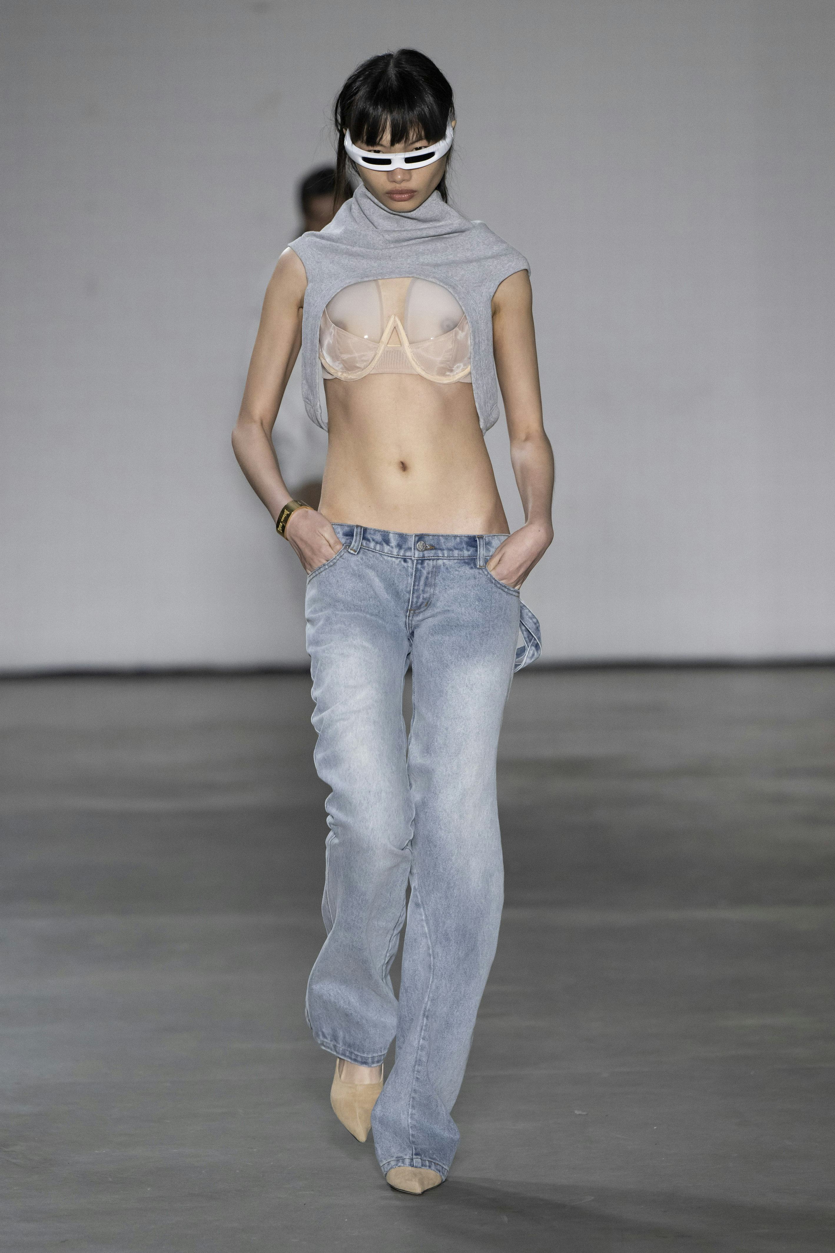 A model walks the runway at the Natasha Zinko fashion show during London Fashion Week September 2024&hellip;