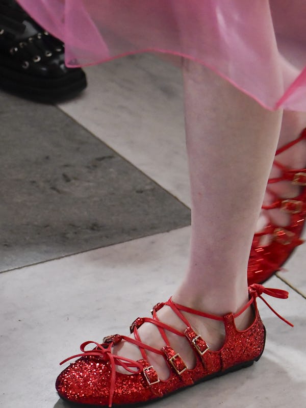 A model walks the runway at the Simone Rocha fashion show during London Fashion Week September 2024 …