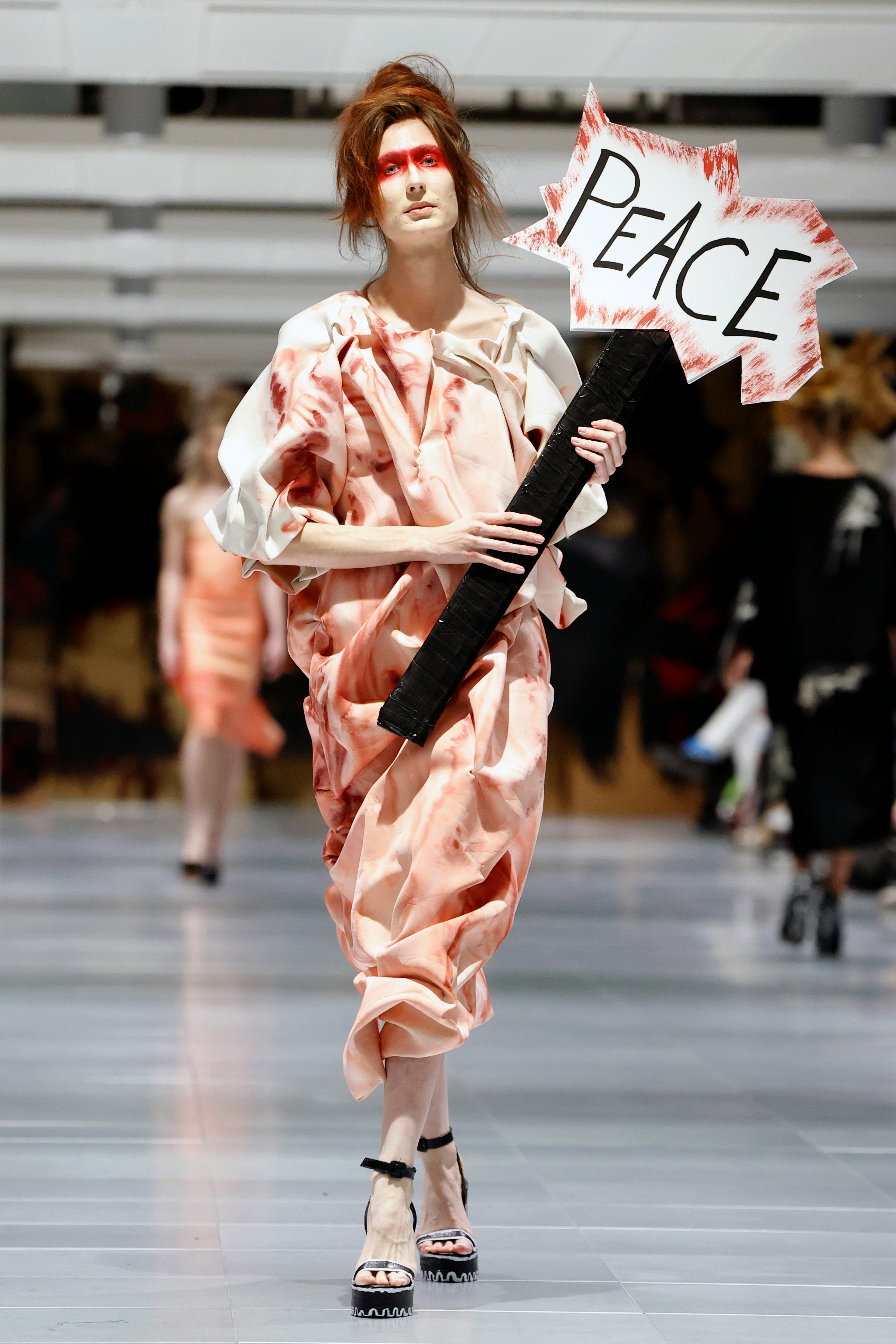 A model walks the runway at the VIN + OMI 20th Anniversary Show during London Fashion Week September&hellip;