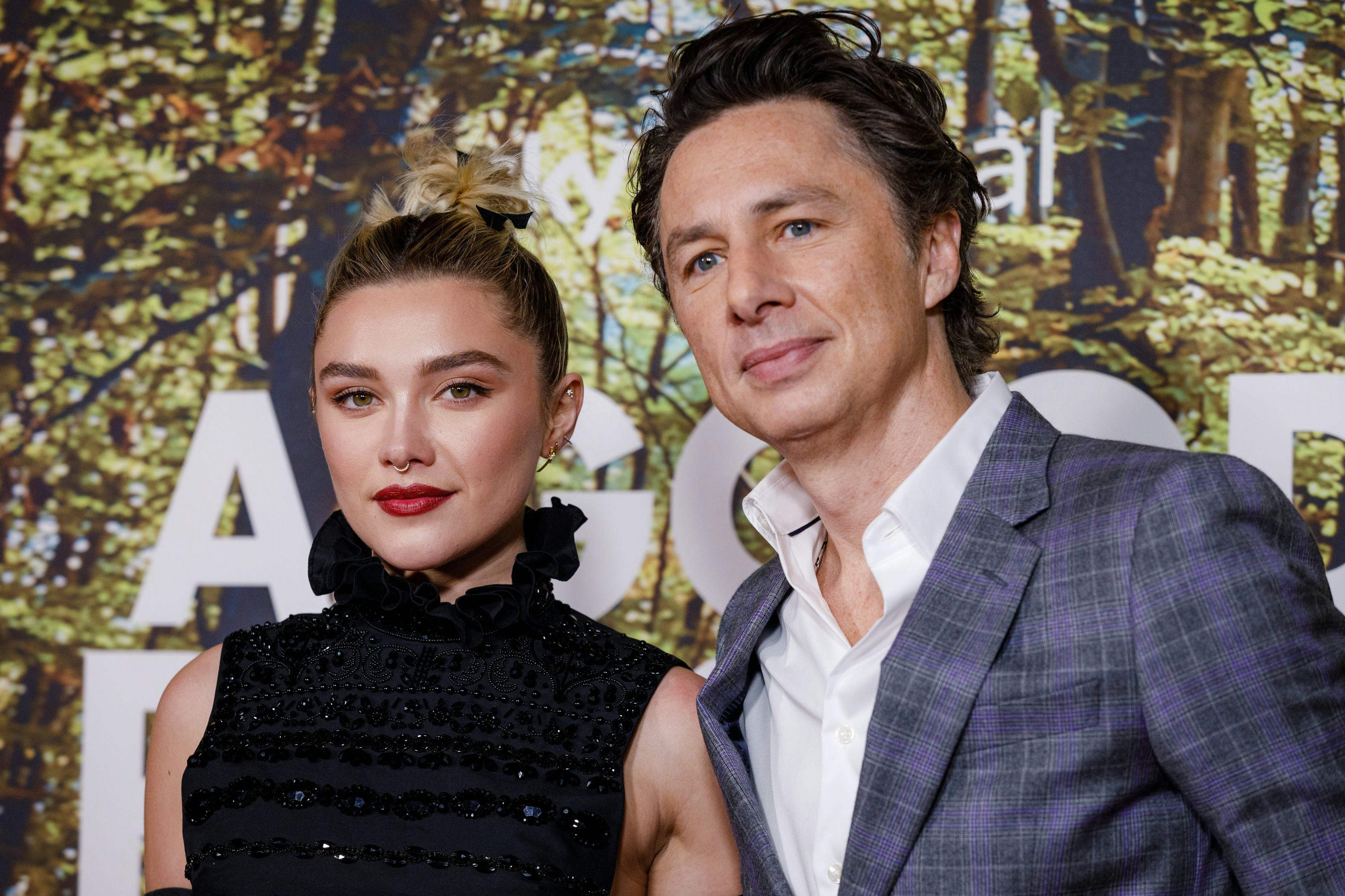 Florence Pugh and Zach Braff arrive at the &ldquo;A Good Person&rdquo; UK Premiere