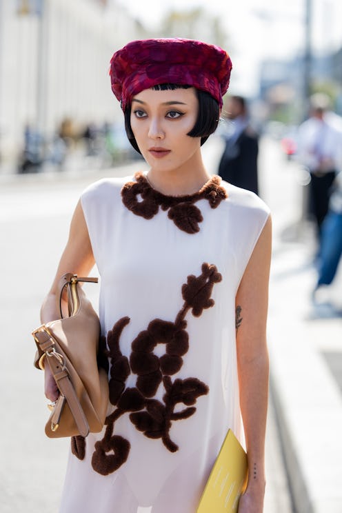 milan fashion week spring/summer 2025 street style beauty looks