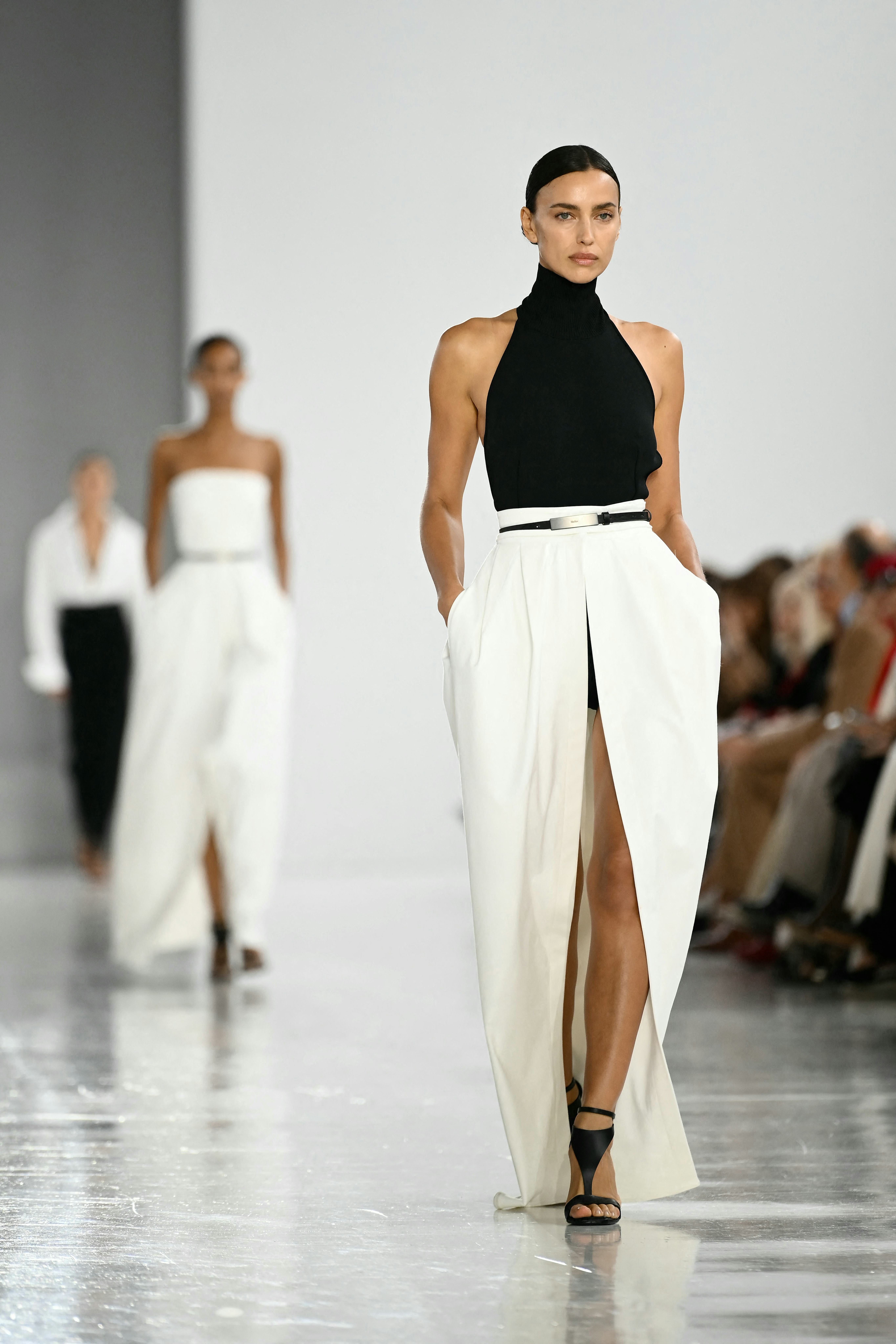 Model Irina Shayk walks the runway during the Max Mara collection show at Milan&rsquo;s Fashion Week Women&hellip;