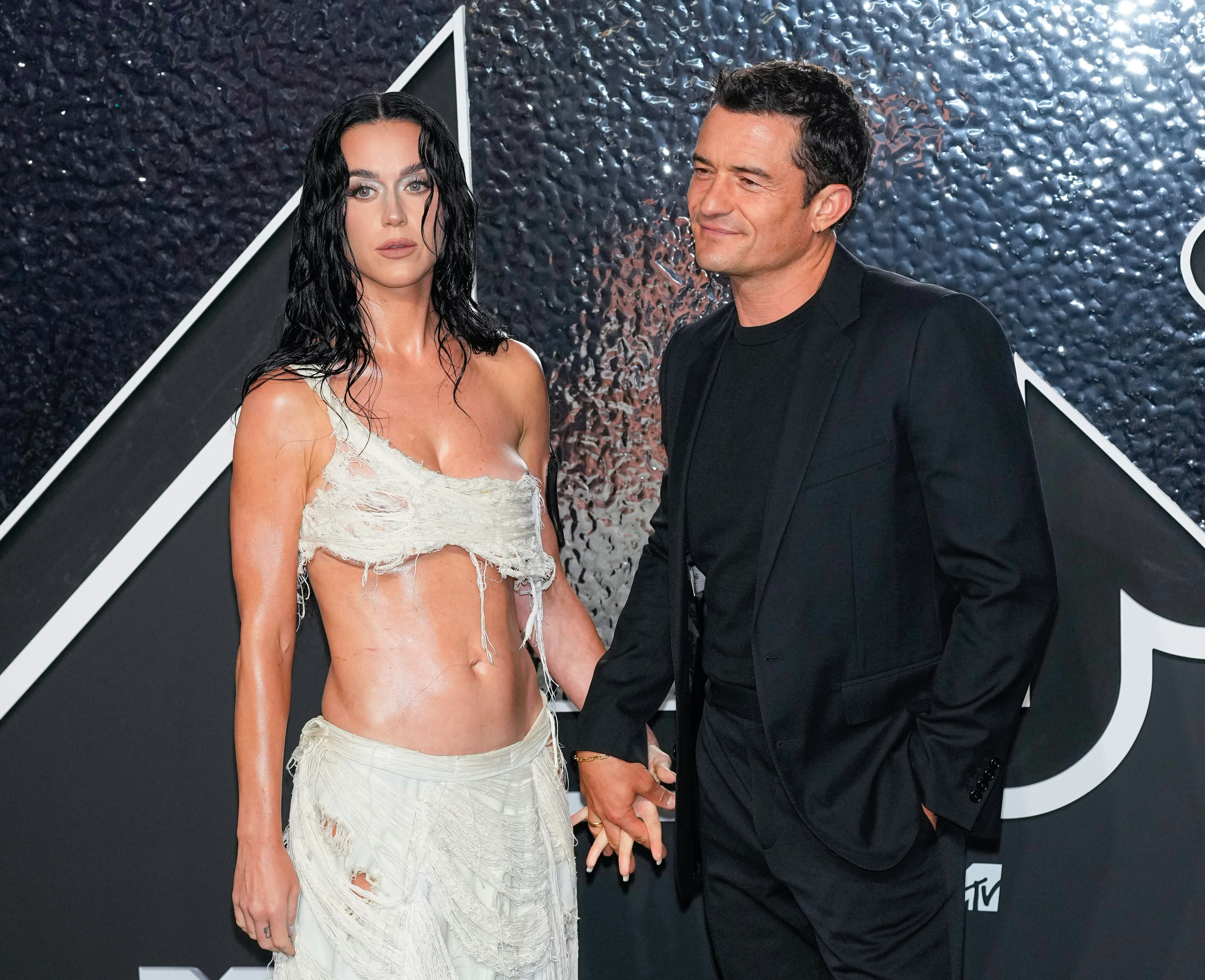 Katy Perry and Orlando Bloom arrive at the 2024 MTV Video Music Awards