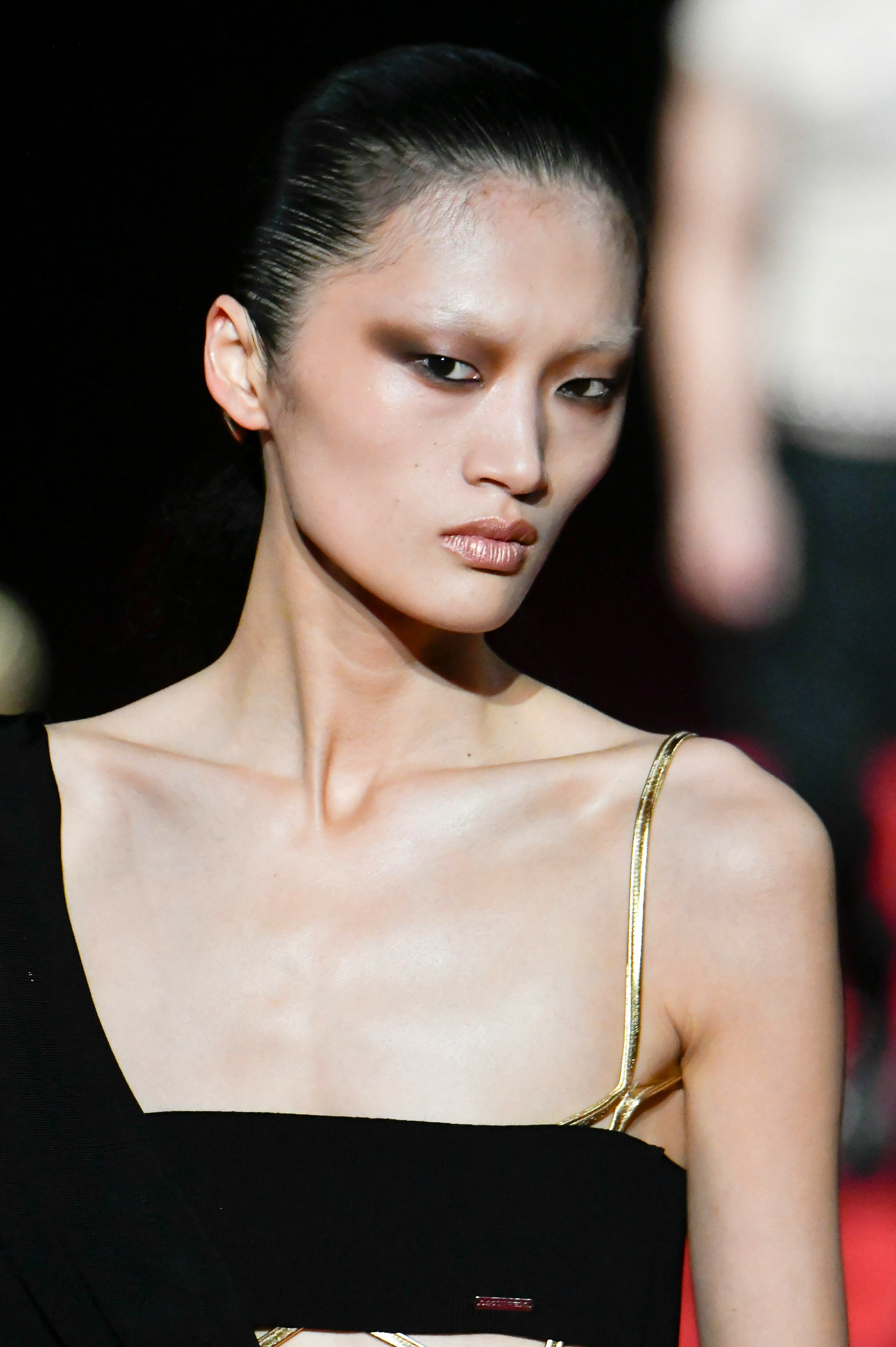 Gothic smoky eyes were spotted at Milan Fashion Week S/S 2025.
