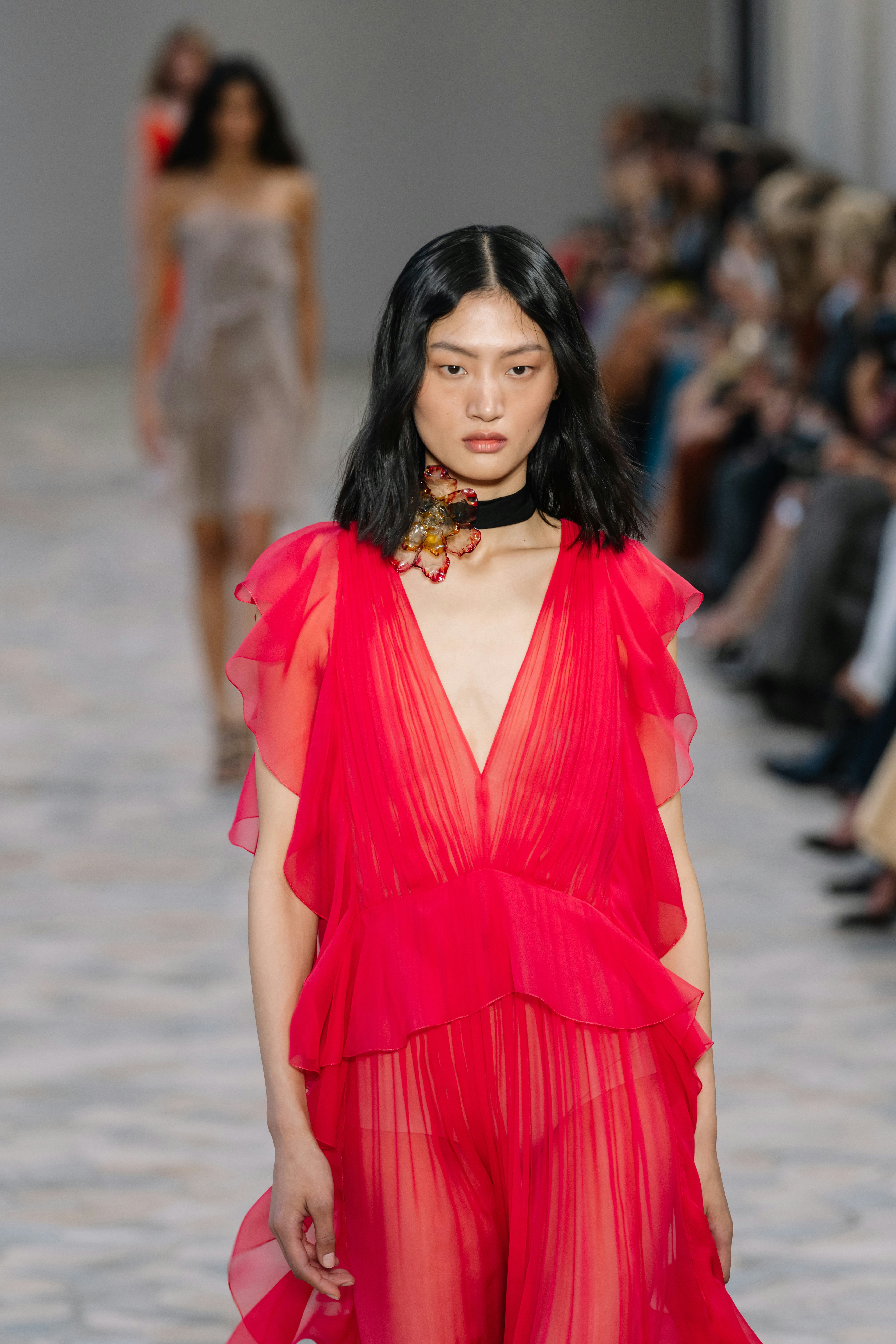 Softly tousled hairstyles were spotted at Milan Fashion Week S/S 2025.