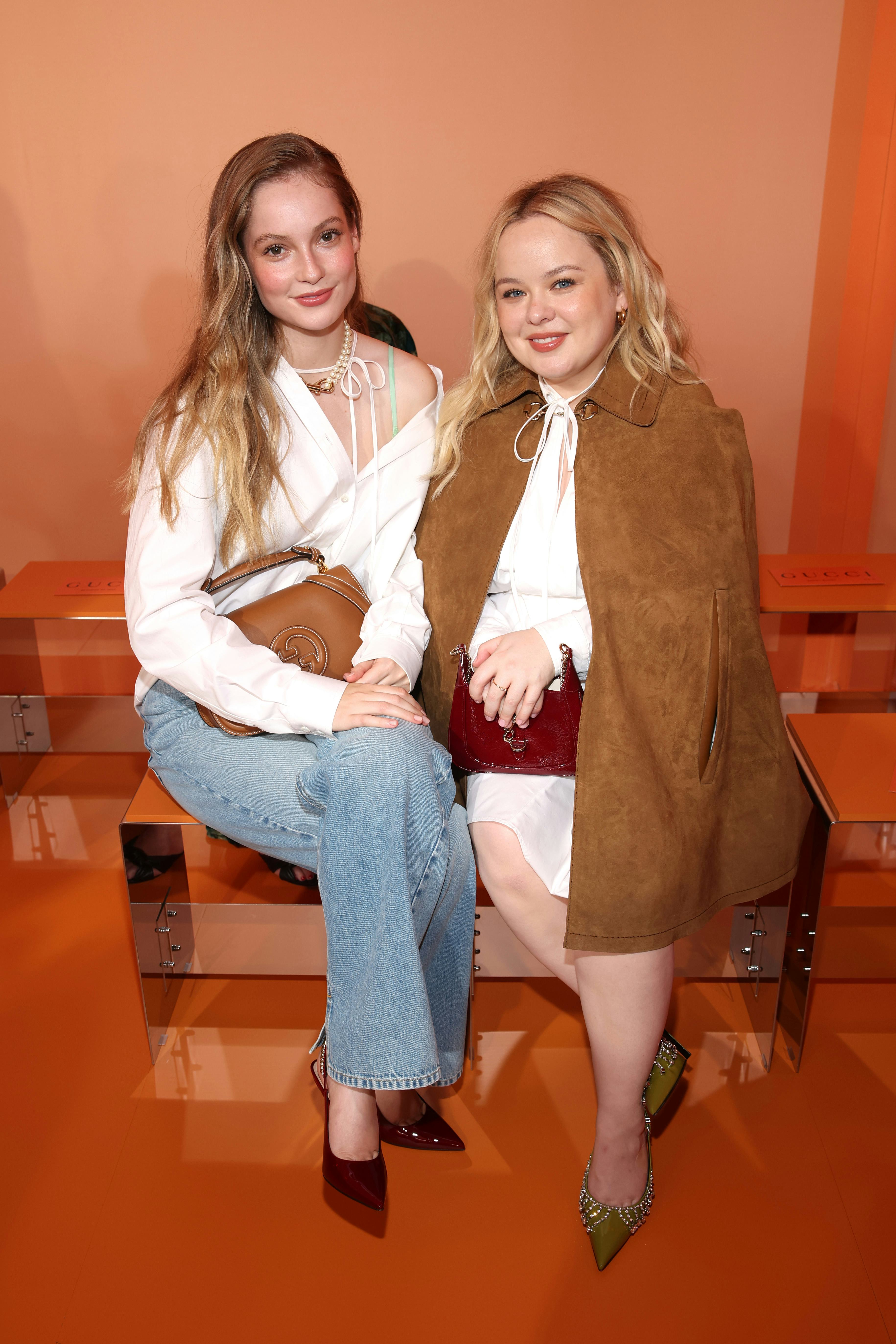 Hannah Dodd and Nicola Coughlan are seen front row at the Gucci  Women&rsquo;s Spring Summer 2025 Fashion &hellip;