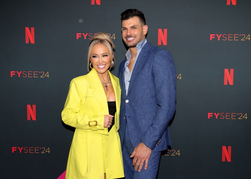 Mary Fitzgerald and Romain Bonnet at the Netflix Reali-Tea event