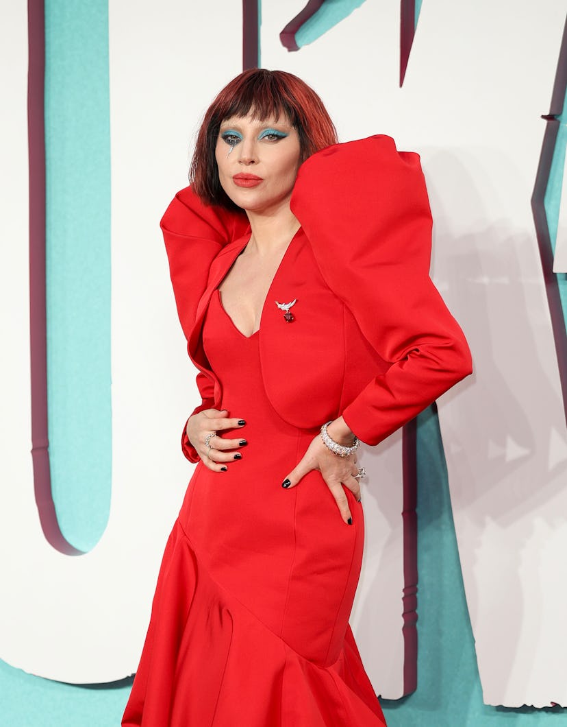 Lady Gaga attends the UK Premiere of "Joker Folie à Deux" at the Cineworld Leicester Square on Septe...