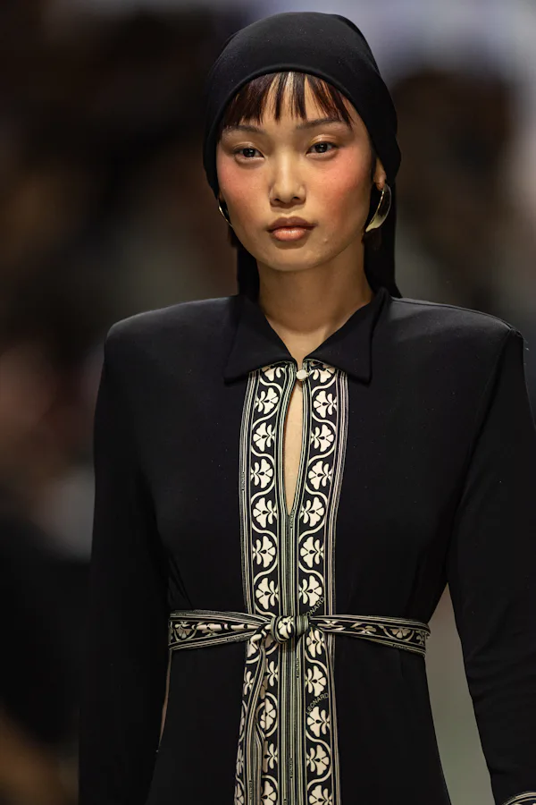 Vibrant terracotta cheeks were spotted at Paris Fashion Week Spring/Summer 2025.