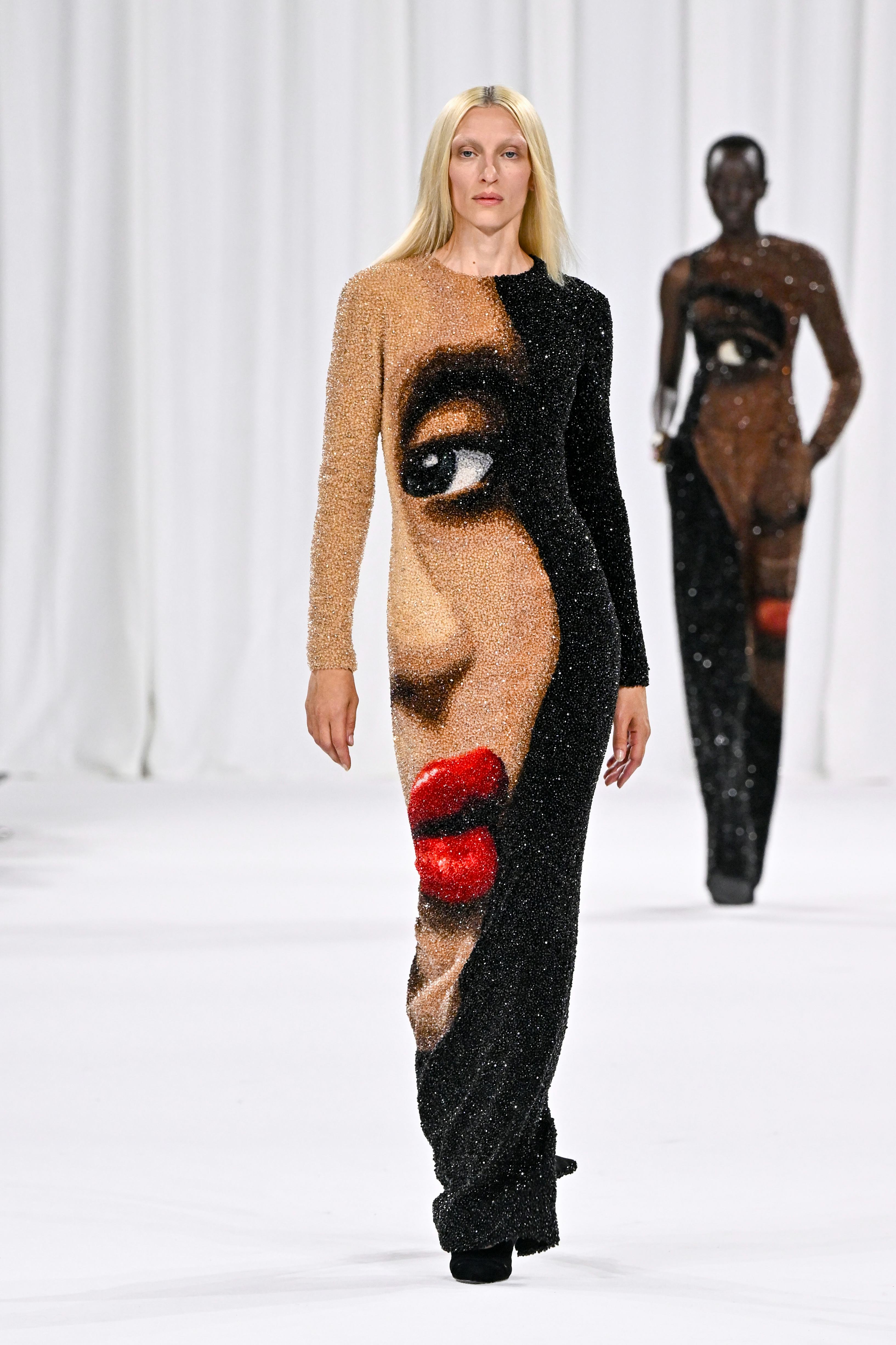 A model walks the runway during the Balmain Womenswear Spring-Summer 2025 show as part of Paris Fash&hellip;