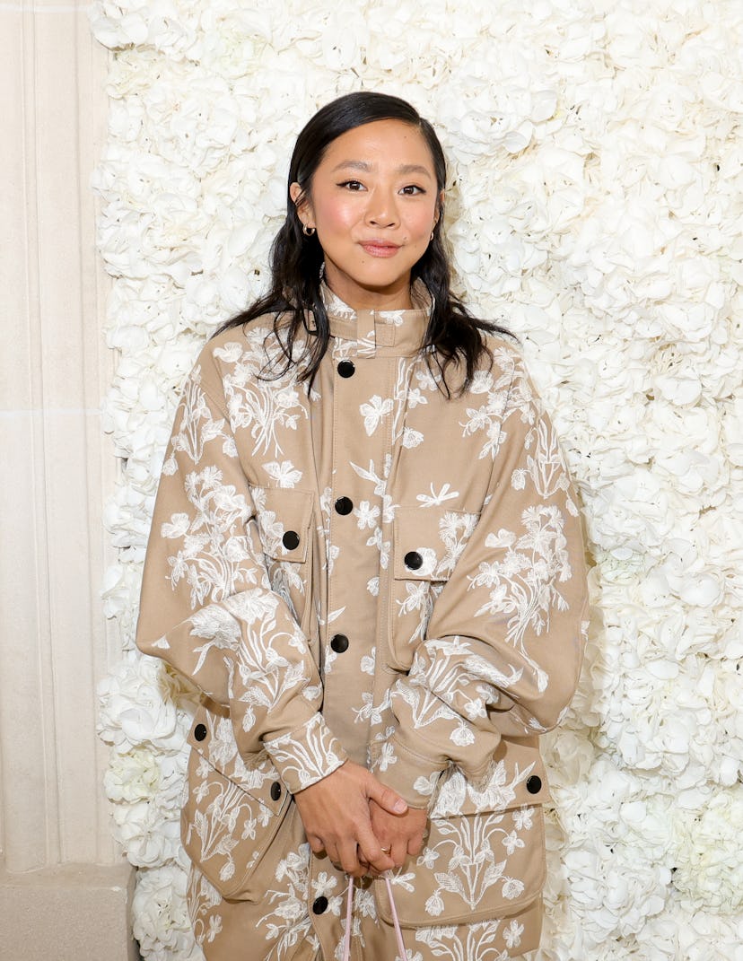 Stephanie Hsu at Giambattista Valli RTW Spring 2025 as part of Paris Ready to Wear Fashion Week held...