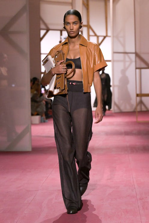 Model on the runway at Hermès RTW Spring 2025