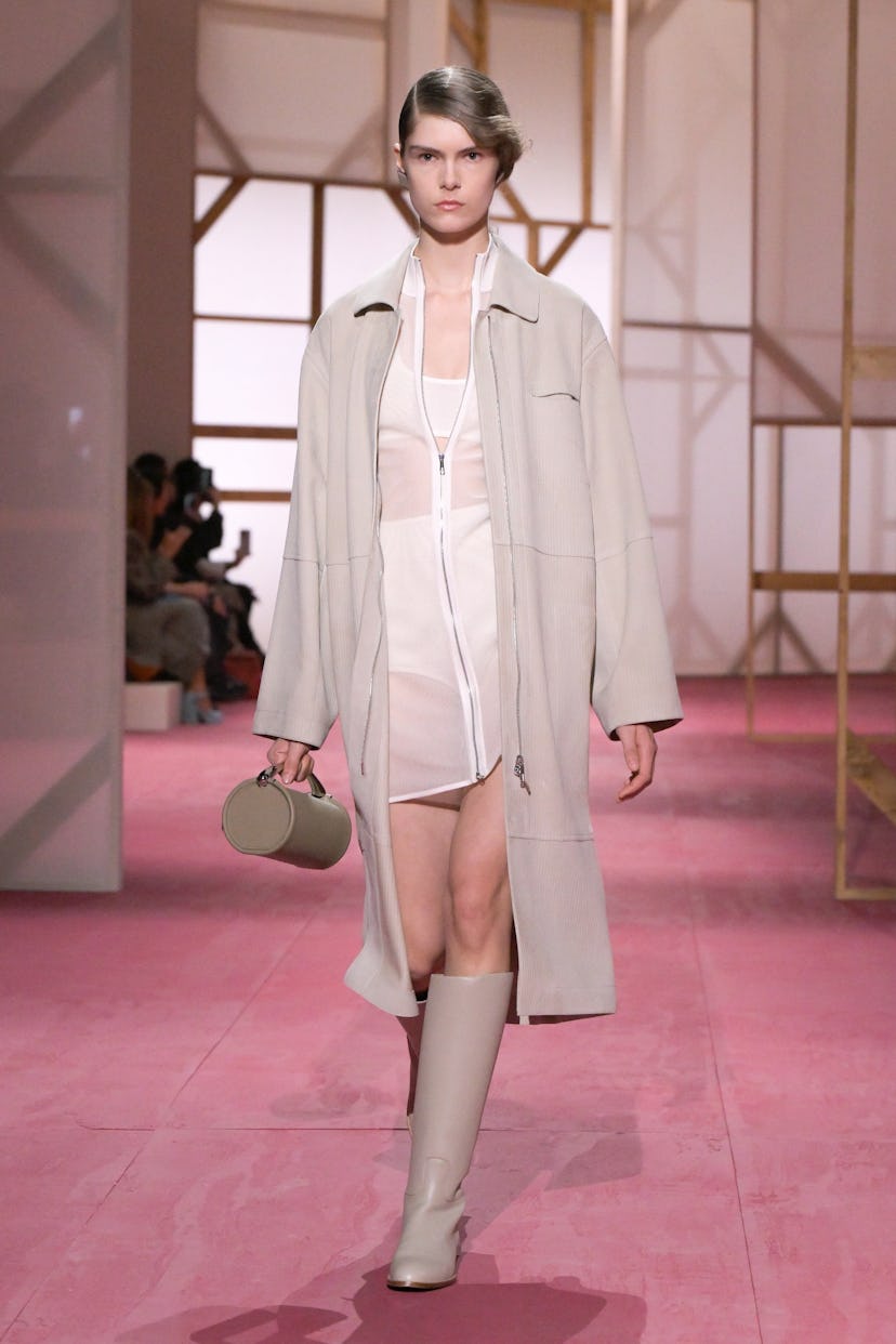 Model on the runway at Hermès RTW Spring 2025