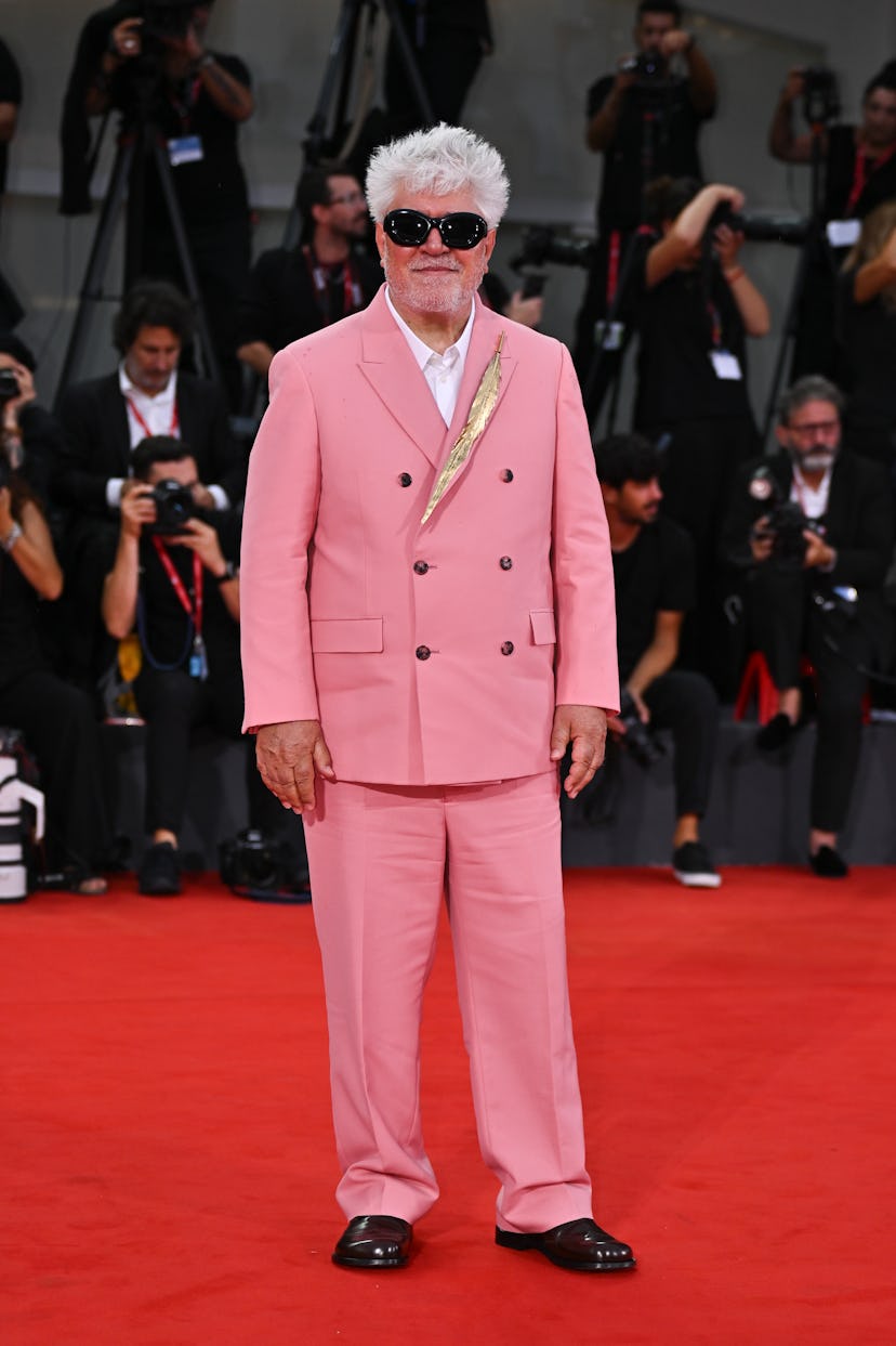 VENICE, ITALY - SEPTEMBER 02: Pedro Almodovar attends the "The Room Next Door" red carpet during the...