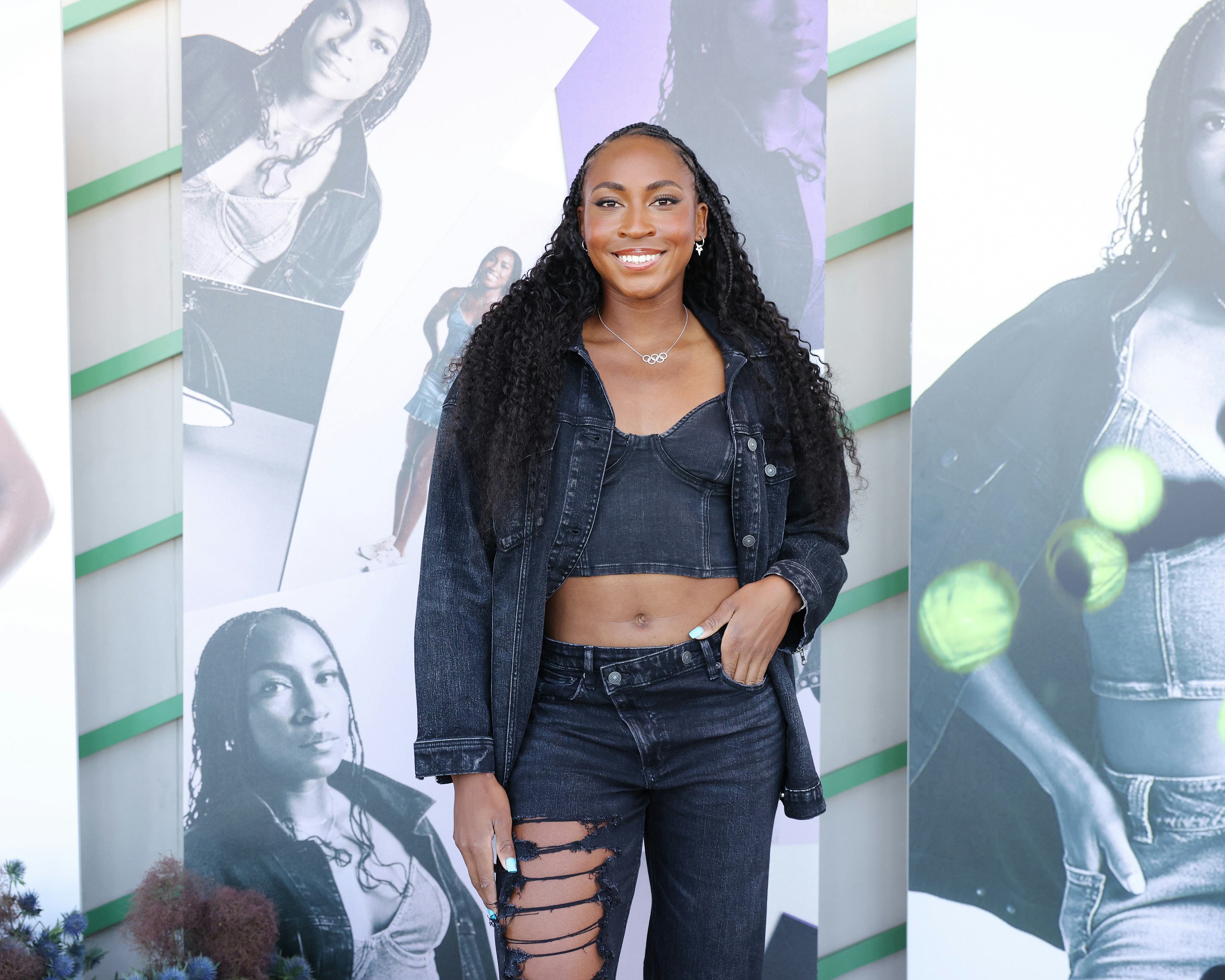 Coco Gauff celebrates her collaboration with American Eagle at an intimate dinner with Lola Tong, Ol&hellip;