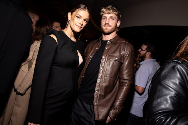 Nina Agdal and Logan Paul at the Sports Illustrated Swim Issue Launch Party in May 2024.