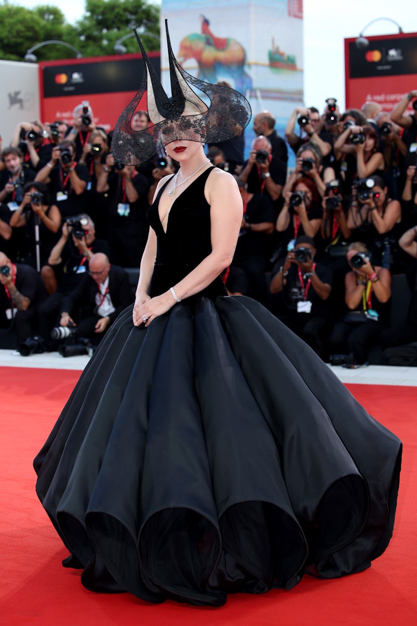 VENICE, ITALY - SEPTEMBER 04: Lady Gaga attends the "Joker: Folie à Deux" red carpet during the 81st...