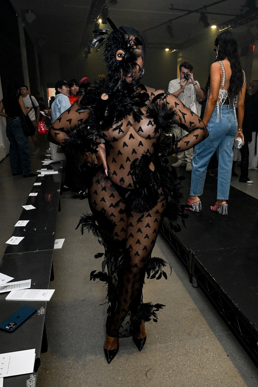 Yung Miami at Area RTW Spring 2025 as part of New York Ready to Wear Fashion Week held at Spring Stu...