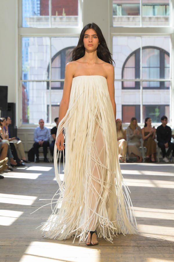 Tousled hair and middle parts were spotted on the Proenza Schouler S/S 2025 runway.