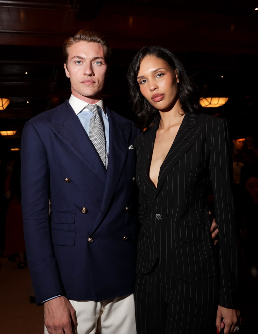 Lucky Blue Smith and Nara Smith at Ralph Lauren RTW Spring 2025 as part of New York Ready to Wear Fa...