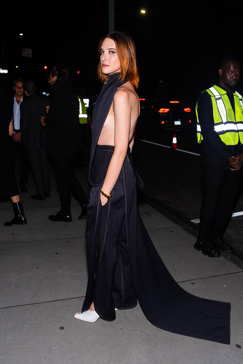 NEW YORK, NEW YORK - SEPTEMBER 06: Hari Nef attends the Alaia fashion show during New York Fashion W...