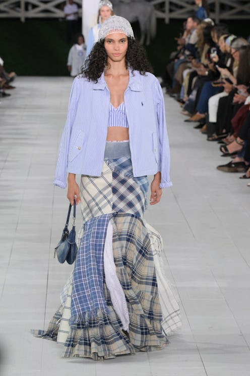 Model on the runway at Ralph Lauren RTW Spring 2025