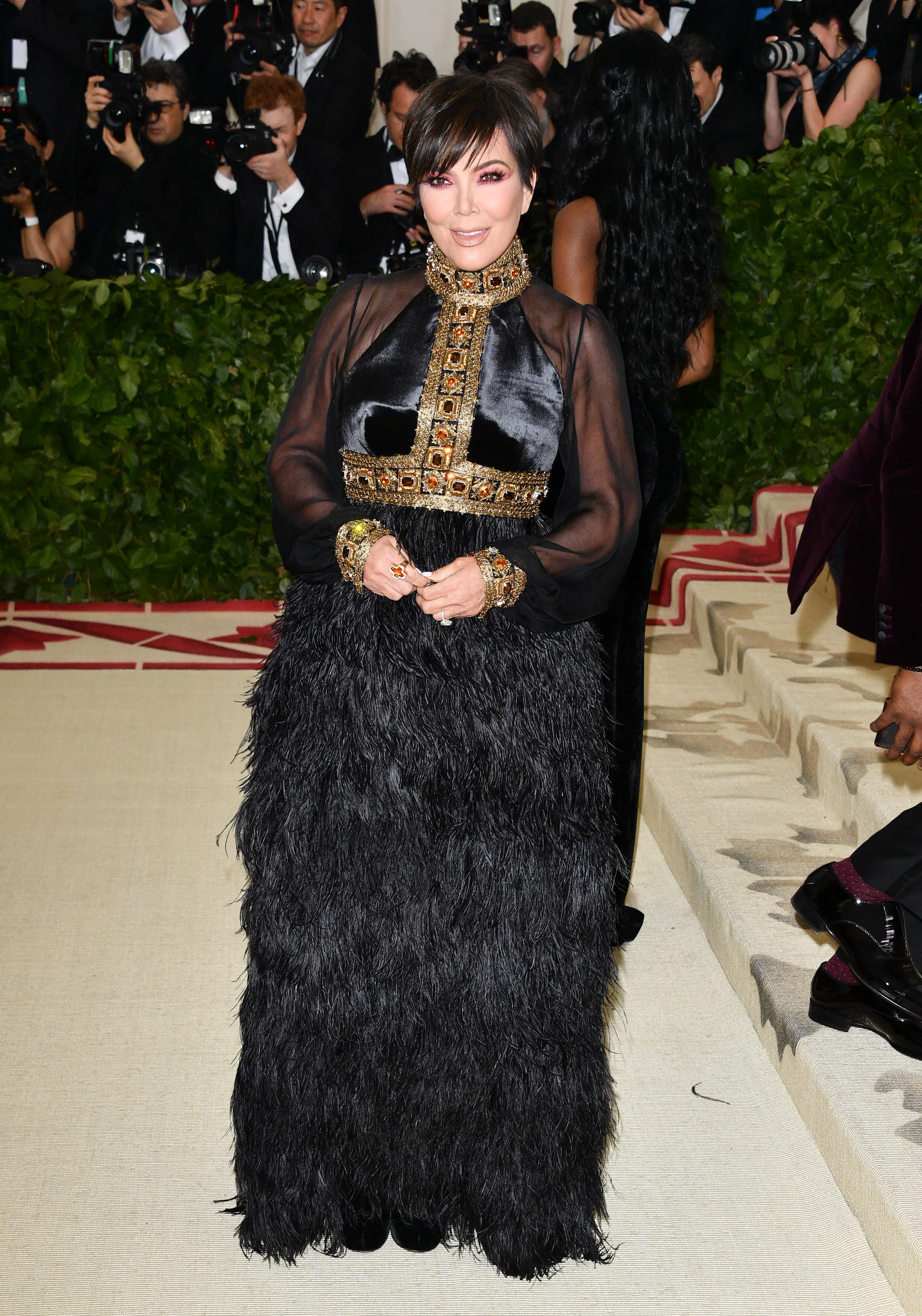 kris jenner black and gold dress Kris Jenner's Style Evolution Is Clearly The Blueprint For Her Famous  Daughters