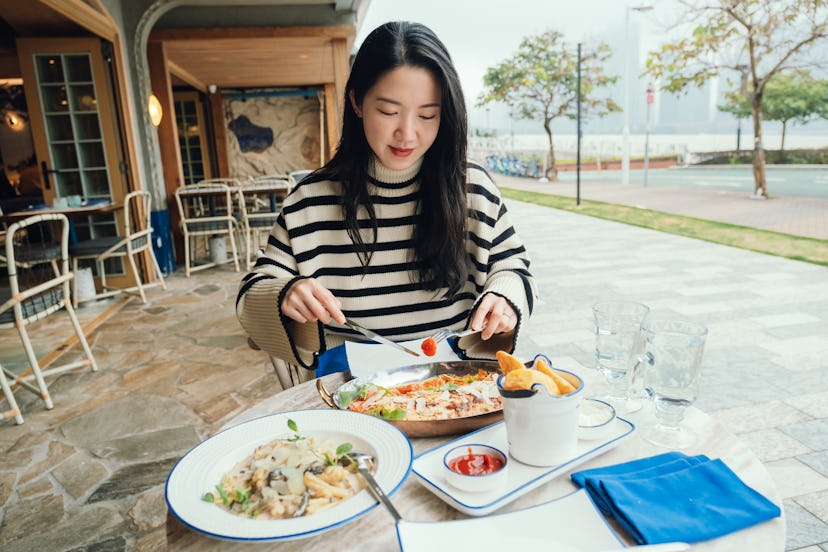 Taurus would have fun eating in a restaurant alone.
