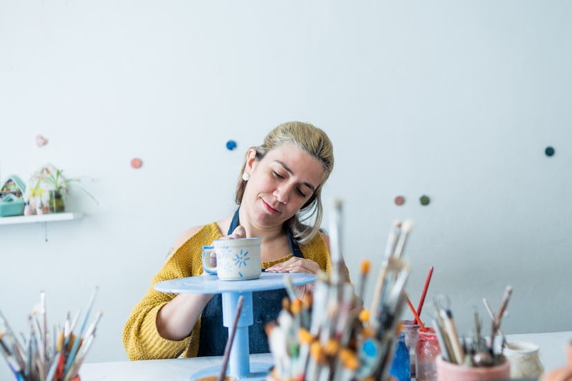 Aquarians should paint their own pottery.