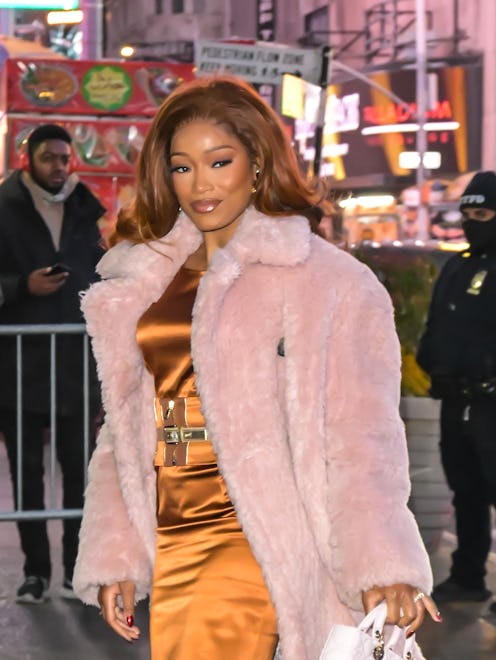 Keke Palmer curled copper hair